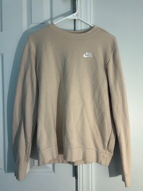 nike tan crewneck